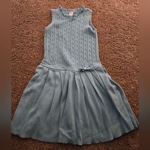 Sleeveless, Thick Blue Knit Dress